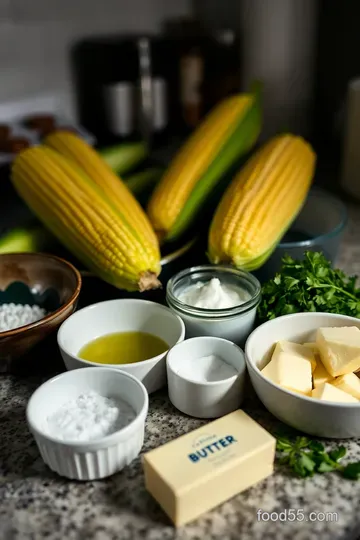 Oven-Roasted Corn on the Cob with Herb Butter ingredients