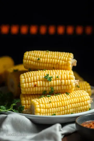 Oven-Roasted Corn on the Cob with Herb Butter presentation