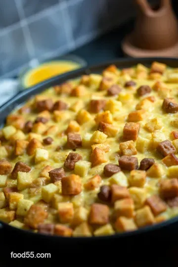 Paula Deen' s Hearty Breakfast Casserole presentation