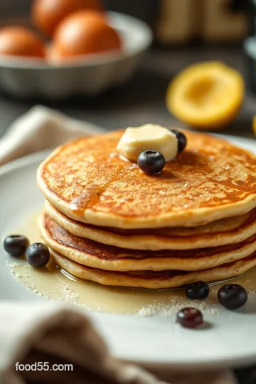 Perfectly Rich Thick Granny Pancakes presentation