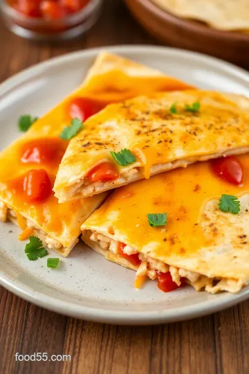 Cheesy Chicken Quesadillas presentation