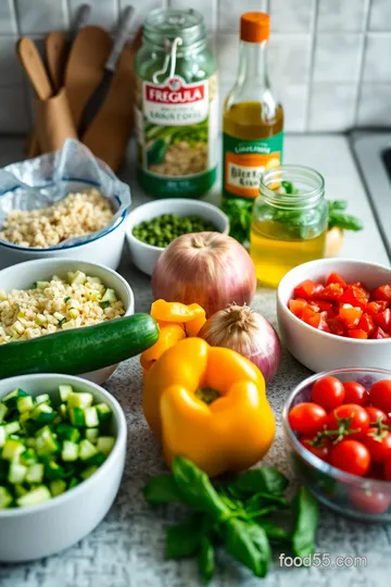 Roasted Vegetable Fregula ingredients