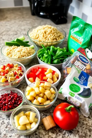 Spiced Quinoa and Vegetable Salad ingredients