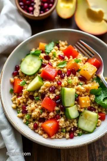 Spiced Quinoa and Vegetable Salad presentation