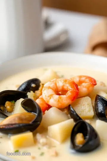 Connemara Seafood Chowder presentation