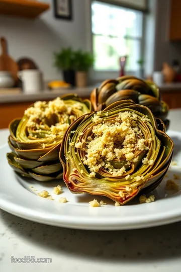 Savory Baked Artichokes with Garlic and Parmesan steps