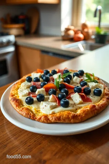 Savory Blueberry Pizza with Prosciutto and Gorgonzola steps