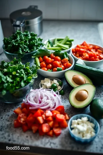 Savory Cava Supergreens Salad ingredients