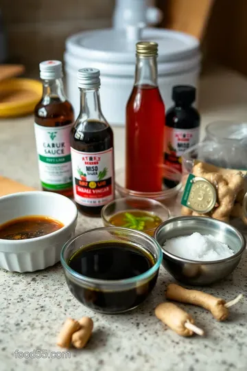 Savory Soy-Miso Asian Dipping Sauce ingredients