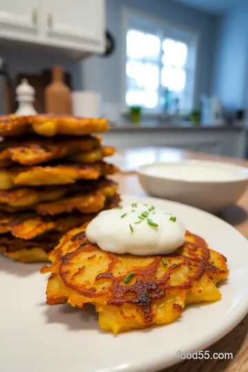 Shabbanukkah Latkes with Herbed Yogurt Sauce steps