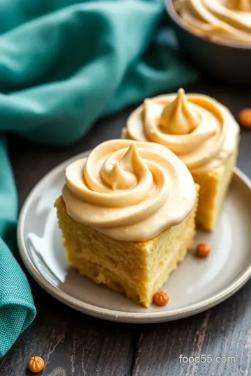 Silky Peanut Butter Cream Cheese Frosting presentation