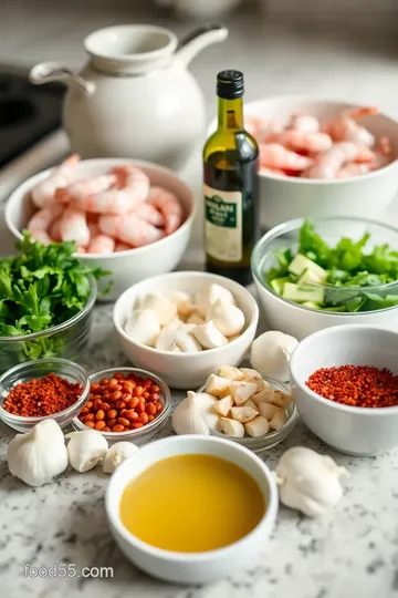 Marcella Hazan-Inspired Garlic Shrimp ingredients