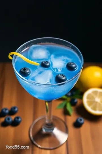 Sparkling Blue Martini Bliss presentation