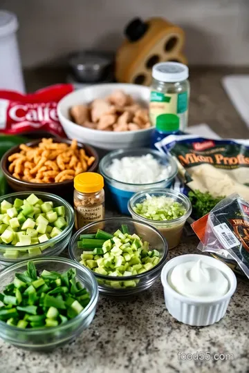 Spicy Chicken Salad with Jalapeño and Artichokes ingredients