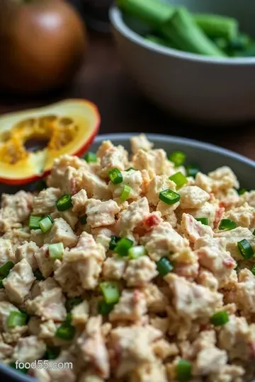 Spicy Chicken Salad with Jalapeño and Artichokes presentation