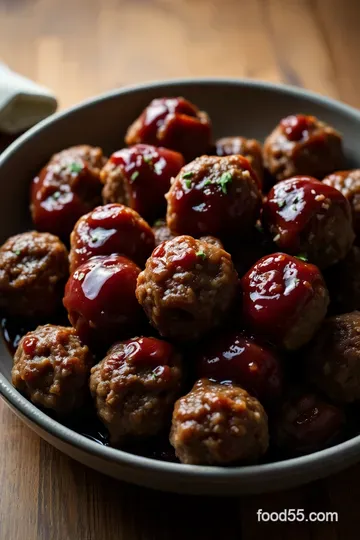 Sweet and Tangy Grape Jelly Meatballs presentation