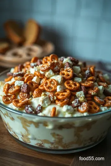 Sweet & Salty Pretzel Salad Delight presentation