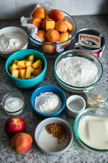 Sweet Summertime Peach Cobbler ingredients