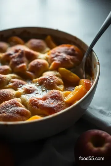 Sweet Summertime Peach Cobbler presentation