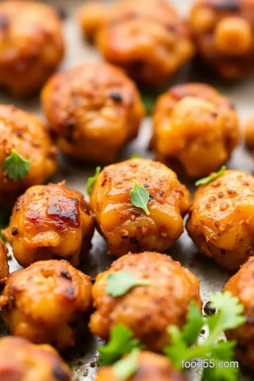 Spicy Roasted Chickpea Bites presentation