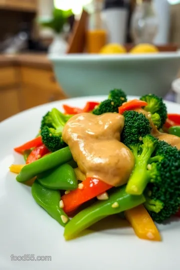 Vibrant Vegetable Stir-Fry with Peanut Sauce steps