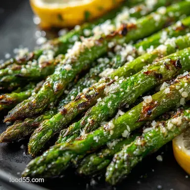 Perfect Grilled Asparagus Recipe Lemon Garlic Parmesan in 7 Mins Recipe Card