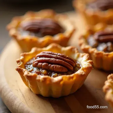 15 Minute Pecan Phyllo Tarts Quick Flaky Mini Pecan Tartlets Recipe Card