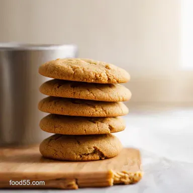 Easy Peanut Butter Cookies 3Ingredient Recipe Recipe Card