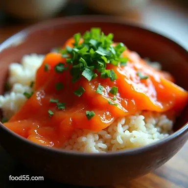 5Minute Spicy Canned Salmon Rice My GoTo Weeknight Donburi Recipe Card