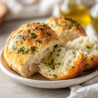 Addictive Bread with Garlic & Herbs in 35 Minutes Recipe Card