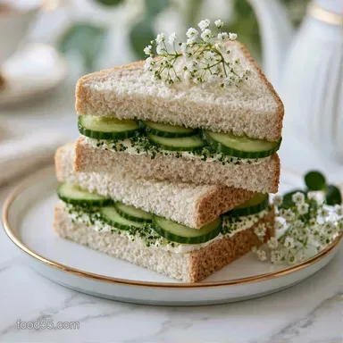 Crisp Cucumber Tea Sandwiches Recipe Card