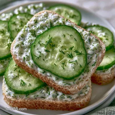 Afternoon Tea Cucumber Sandwiches for 12 Recipe Card