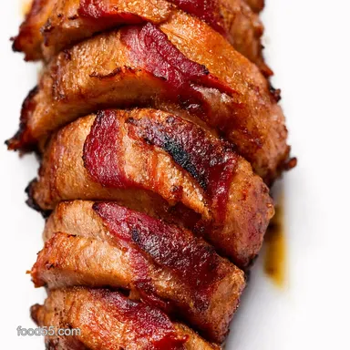 Air Fryer Bacon Wrapped Pork Tenderloin Ready in Minutes