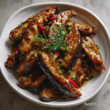 Air Fryer Chinese Eggplant: Velvety Interior