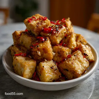 Air Fryer Salt and Pepper Tofu | Ultra Crispy Bites Recipe Card
