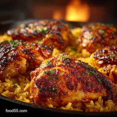 Arroz Con Pollo Latin Rice OnePot AchioteScented Chicken Rice Recipe Card