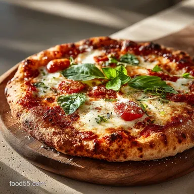 Margarita Pizza Recipe Achieve That Airy Chewy Neapolitan Crust At Home Recipe Card
