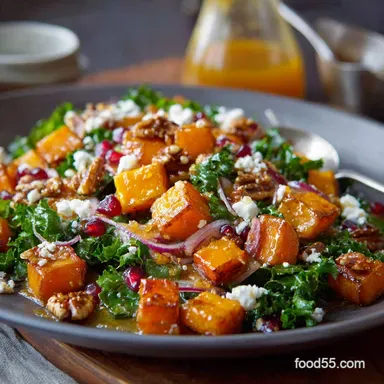 Autumn Chopped Salad: Roasted Butternut, Maple Vinaigrette Recipe Card