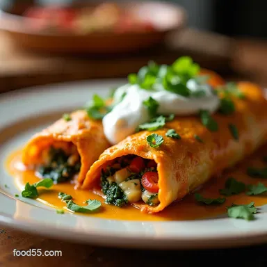 Butternut Squash Enchiladas with Smoky Chipotle Sauce Recipe Card