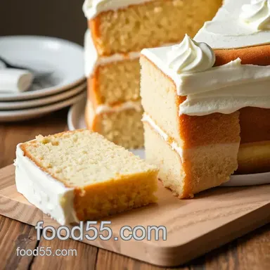 Heavenly Vanilla Layer Cake with Buttercream Frosting: Bake Delicious Vanilla Layer Cake Today! Recipe Card