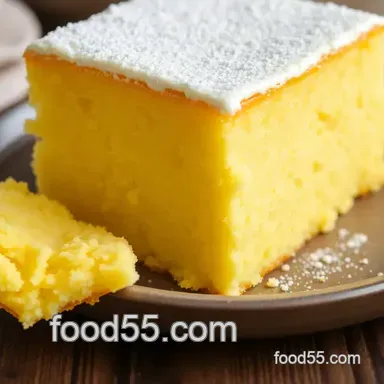 Delightfully Easy Bake Yellow Cake with Custard Mix Surprise Recipe Card