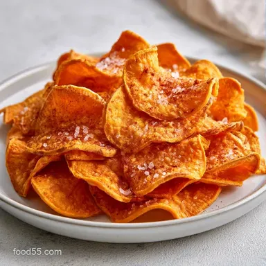 Sweet Potato Chips for 4 Servings Recipe Card