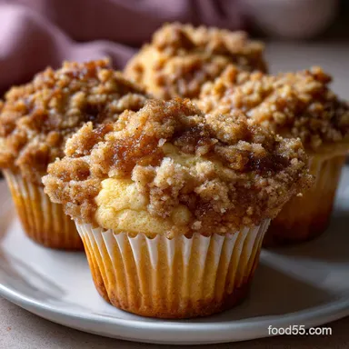 Cinnamon Apple Muffins: Bakery-Style Dome Streusel Recipe Card