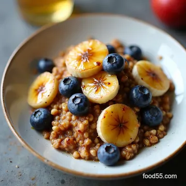 Hearty Baked Oatmeal with Blueberries and Bananas Recipe