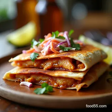 The Ultimate BBQ Chicken Quesadilla Recipe Ready in 30 Mins Recipe Card