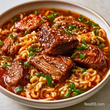 Beef Short Rib Ramen for 4 Servings Recipe Card