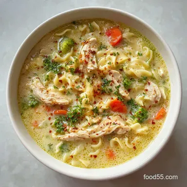 The Best Crack Chicken Noodle Soup: Creamy & Savory Recipe Card