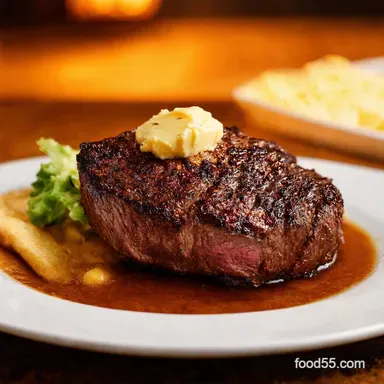 Blackened louisiana steak Ribeye Creole Butter Bomb Recipe Card