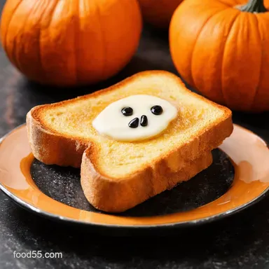 Spooktacular Ghost Toast My Easy Halloween Breakfast Recipe Card