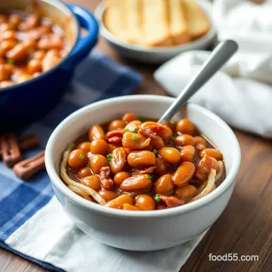 Smoky Bacon & Maple Baked Beans Recipe: Proper Comfort Food! Recipe Card